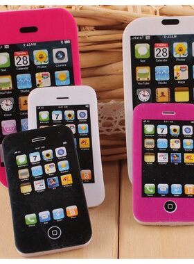 卡通可爱橡皮iphone苹果手机韩版创意橡皮擦小学生用品小奖品