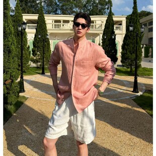 老钱风天丝亚麻短裤男款夏薄款宽松休闲棉麻裤子轻熟风西装五分裤