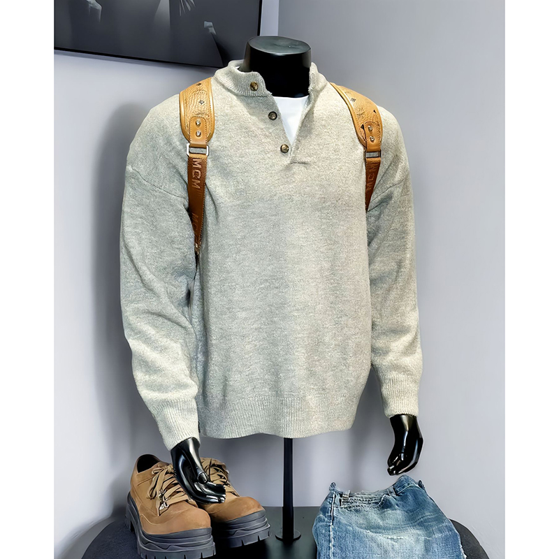 cleanfit亨利领毛衣男款秋冬季