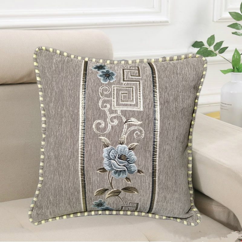 沙发靠垫客厅办公室靠枕学车椅子靠背雪尼尔枕套枕芯护腰加厚抱枕