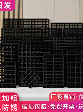 黑色铁丝网格片超市货架网格隔板置物架墙上挂网幼儿园作品展示架