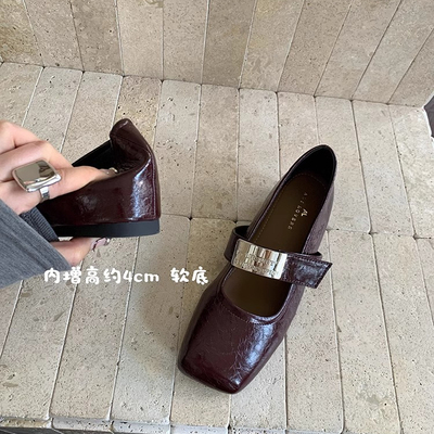 内增高浅口单鞋女2025春季新款