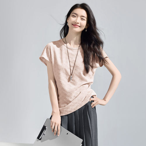 IHIMI海谧修身连袖T恤女夏季