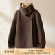短款 IHIIMI海谧赫本风绵羊毛双面呢大衣女2025冬季 新款 毛呢外套