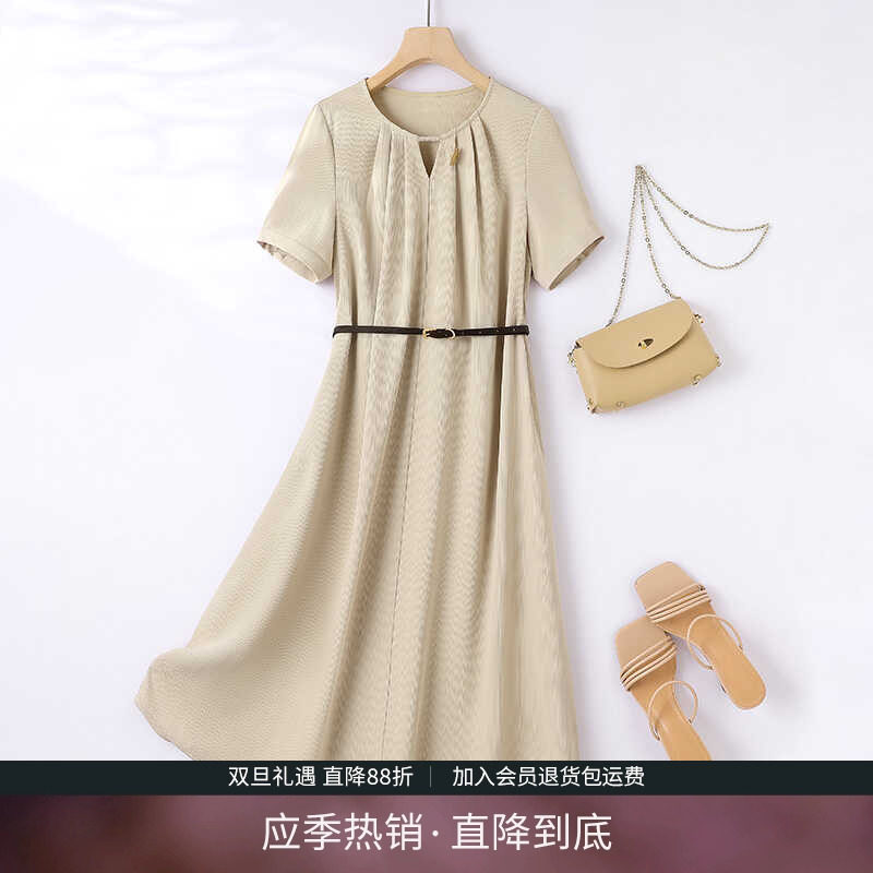 IHIMI海谧法式淑女气质连衣裙女