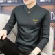 卫衣V领套头韩版 时尚 百搭印花飞鹰长袖 痞帅潮牌男装 T恤2025新款