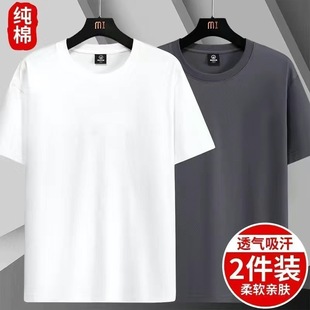 纯色百搭圆领上衣打底衫 凉感莫代尔冰丝短袖 薄款 T恤男装 2025夏季