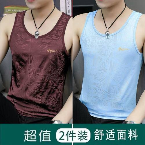 2026夏季新款冰丝凉感速干背心男无袖运动上衣吸湿排汗打底衫T恤