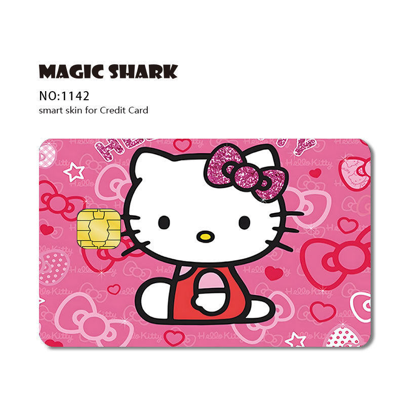 跨境Hello Kitty信用卡贴纸借记卡交通卡个性银行卡防刮防水贴纸