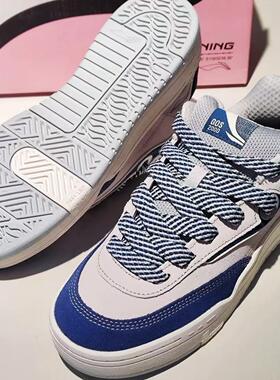 李宁板鞋2024秋季极限运动系列男子透气耐磨舒适滑板鞋AEPSA55-2