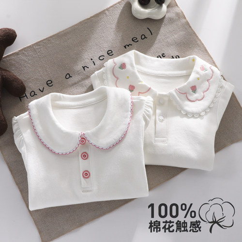 儿童polo衫女童打底衫纯棉