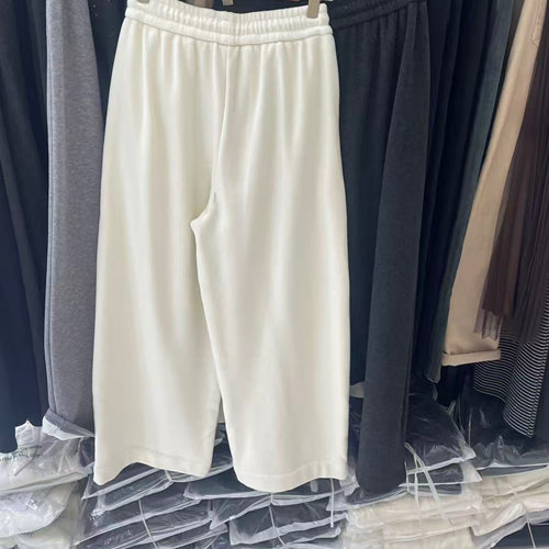 缤纷炫26085加绒松紧系带休闲裤女2025秋新款小个子弯刀裤