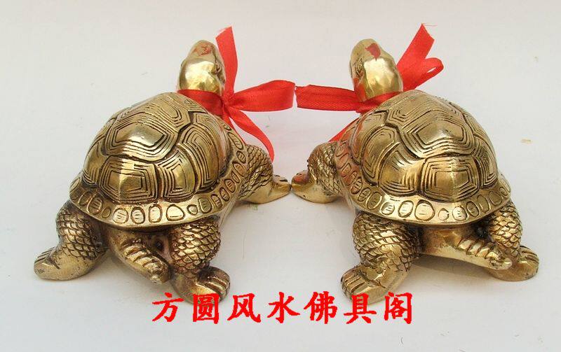 铜龟铜乌龟铜金龟摆件家宅店铺化路直冲尖角反弓窗台阳台平安摆设