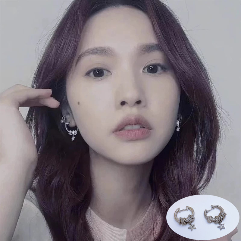 杨丞琳明星同款圈圈耳环素圈耳钉高级感轻奢气质大气耳扣独特耳饰