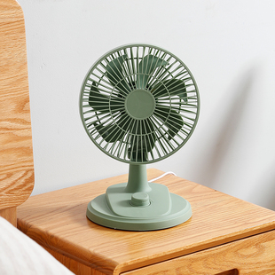 日常便携学生宿舍卧室床上无极调速静音大风量迷你小台扇USB插口