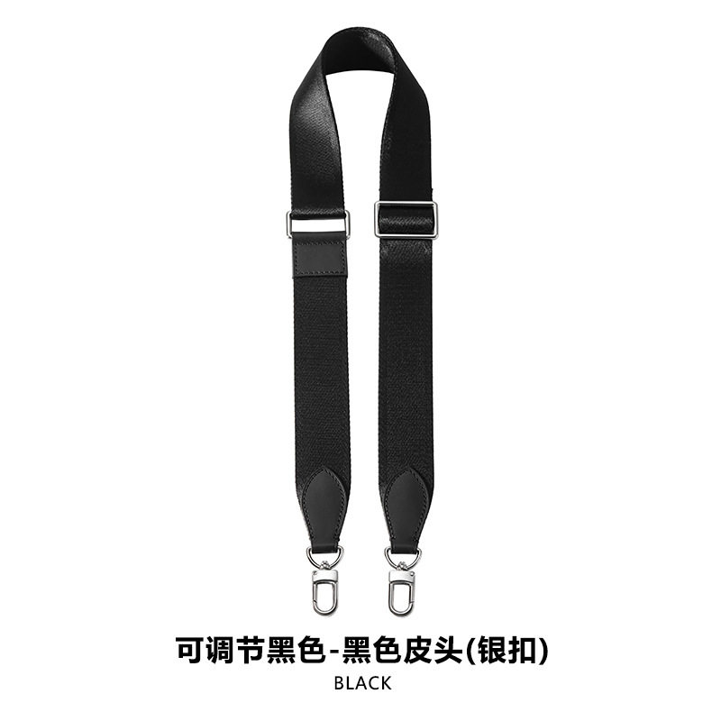 适用于LV邮差包帆布包带黑色可调节替换宽肩带speedy枕头包带子图片