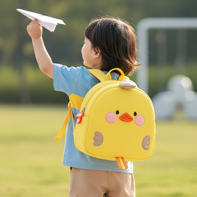 小虫家儿童幼儿园书包女孩可爱小黄鸭兔子恐龙男童背包宝宝双肩包