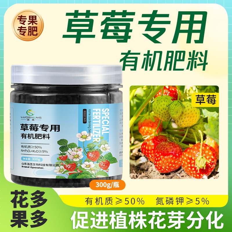 草莓專用肥草莓肥有機(jī)肥氮磷鉀復(fù)合肥顆粒增甜結(jié)果大產(chǎn)量高種草莓