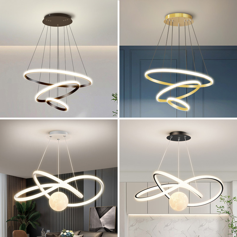 Nordik üslubda LED asma çilçıraq, qonaq və yataq otağı üçün