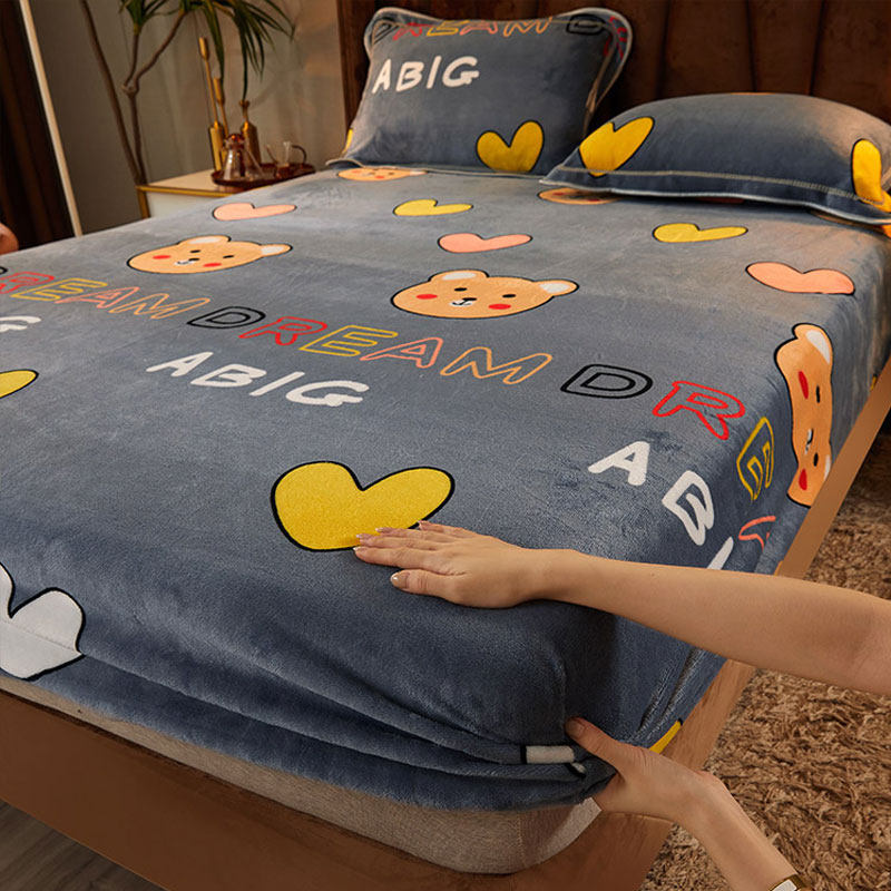 冬季珊瑚绒床笠单件法兰牛奶绒床罩儿童卡通保暖床垫套可机洗防滑,床上用品,床笠,淘宝优惠券,粉丝福利购,淘宝优惠卷