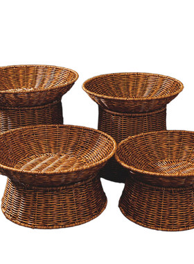 仿藤塑料编织明档蔬菜菜品展示筐
