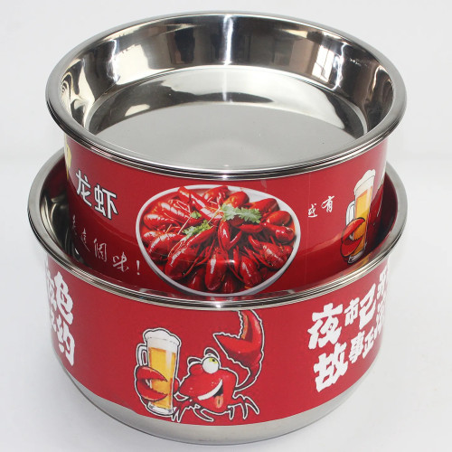 多功能不锈钢桶龙虾盘巨无霸餐具