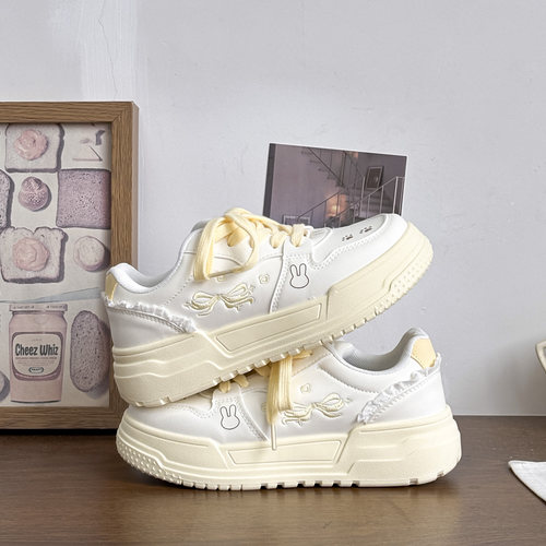 甜森森爪印厚底小白鞋女2025新款夏季爆款女鞋轻便休闲运动板鞋子