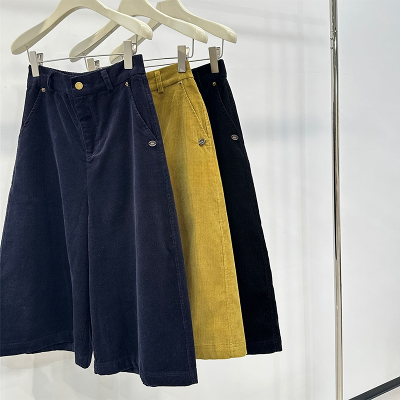 现货】藏青色雪尼尔高腰阔腿七分裤女冬季慵懒风软糯百搭休闲裤子,女装/女士精品,卫裤,淘宝优惠券,粉丝福利购,淘宝优惠卷