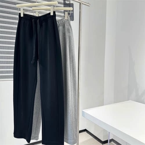 宽松弯刀阔腿运动裤长裤香蕉裤女