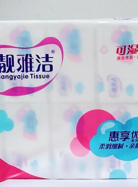靓雅洁100包实惠装可湿水纸巾