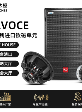Ｗ.Ｄ卧龍太極12/15寸意大利进口钕磁单元全频音箱酒吧舞台演出