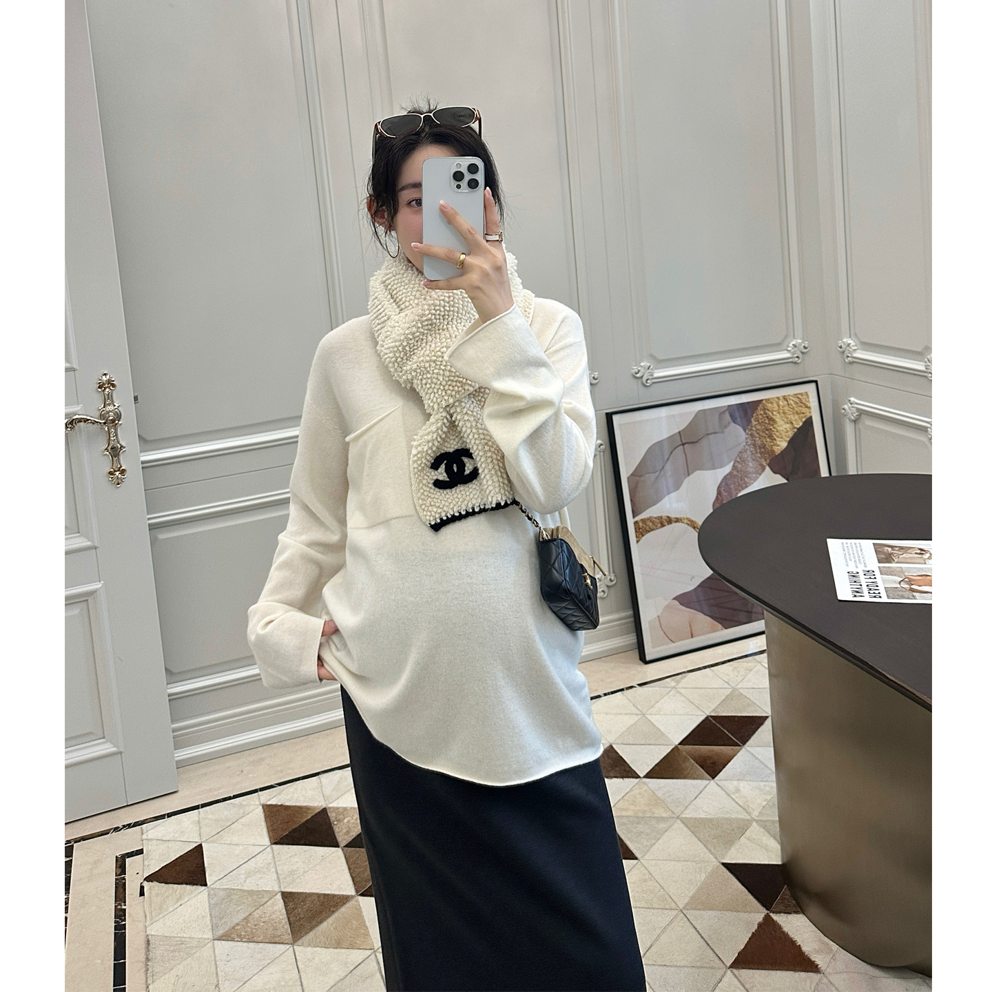 孕妇装秋款羊绒羊毛针织衫毛衣