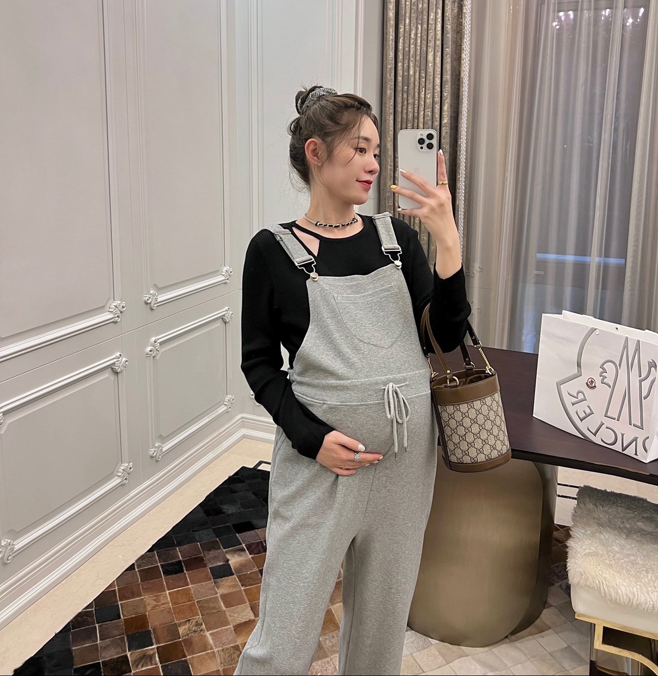 LeoMami孕妇裤春秋款可调节肩带背带裤设计感时尚宽松直筒裤减龄,孕妇装/孕产妇用品/营养,孕妇背带裤,淘宝优惠券,粉丝福利购,淘宝优惠卷