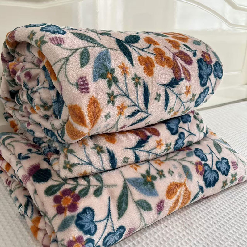 出口日本订单保暖秋冬加绒被罩枕套三件套加厚双面法兰绒被套单件