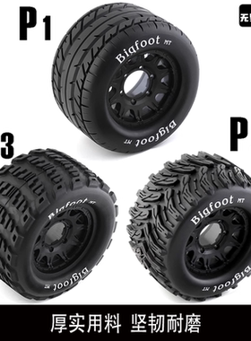 1:10大脚轮胎traxxas田宫HPI京商arrma竞速赛卡车轮毂12-14mm P1