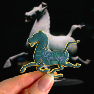 甘肃兰州马踏飞燕旅游风景文创冰箱贴磁贴水墨丹霞省博物馆白塔山