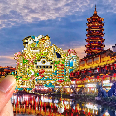 湖州旅游风景文创冰箱贴太湖古镇