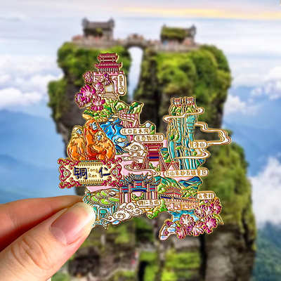 贵州铜仁旅游文创冰箱贴纪念品梵净山苗王城铜仁古城大峡谷亚木沟