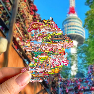 韩国旅游纪念品文创冰箱贴