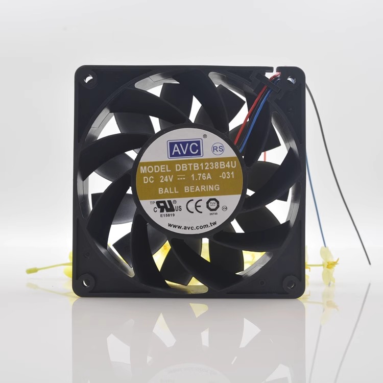 原装AVC DBTB1238B4U 24V 1.76A 12CM 12038 3线温控暴力散热风扇