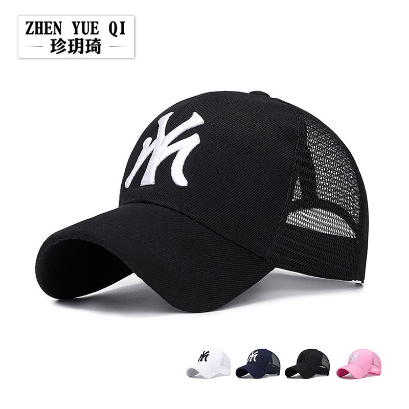 帽子潮牌男士夏天网帽街头潮流时尚my字母棒球帽百搭青年遮阳帽女