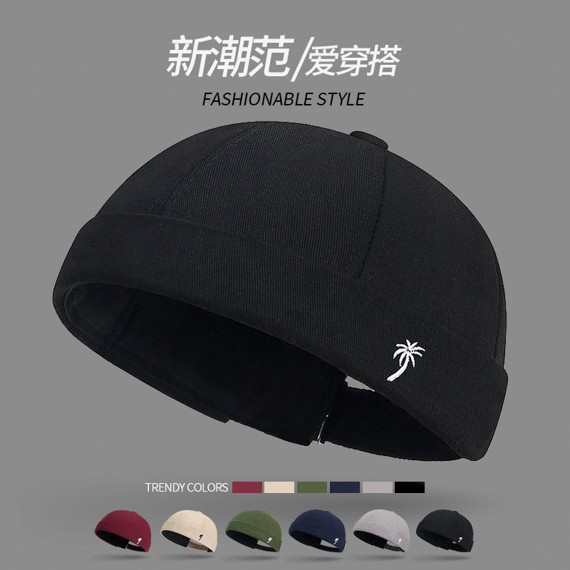 出游西瓜帽地主帽男刺绣嘻哈复古
