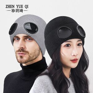 防风冬季户外时尚保暖加绒针织帽