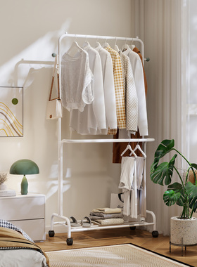 可移动衣帽架卧室落地次净衣收纳架家用客厅挂衣架高级衣服置物架