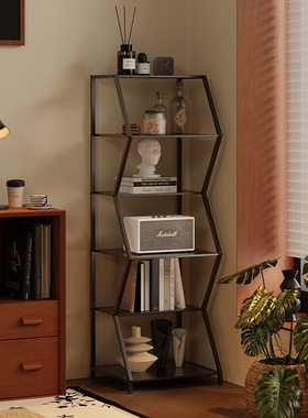 中古风卧室可移动置物架铁艺大容量儿童书架家用高级感多层收纳架