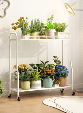 铁艺花架子客厅落地式家用可移动阳台花架多层绿萝植物摆放花盆架