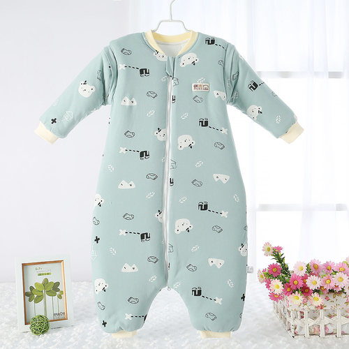 分腿宝宝冬季加厚纯棉婴儿睡袋