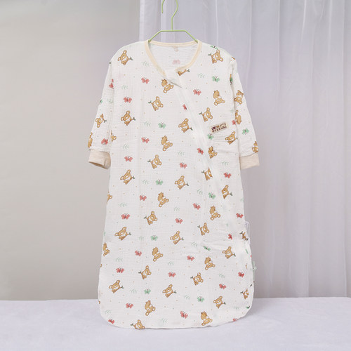 婴儿睡袋夏季薄款两层纱布