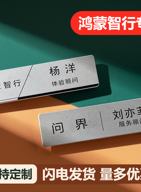 鸿蒙智行工牌定制问界胸牌定制aito工号牌定做徽章别针磁吸姓名牌