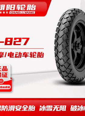 朝阳电动摩托车3.00-/3.50-10 H-827冬季冰雪防滑安全真空胎ll
